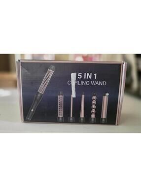 5-in-1 Curling Wand Set - Rose Gold Attachments